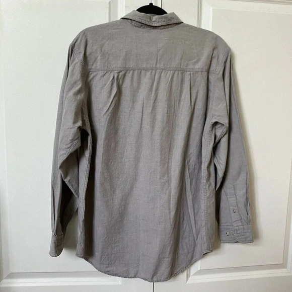 Vintage  Disney Store Laughing Mickey Embroidered Button Up Shirt Pocket Gray - Picture 5 of 5